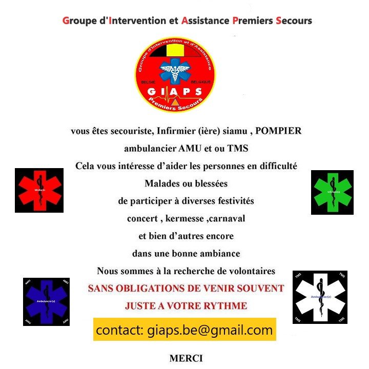 LesGiaps's tweet image. BEPS, SECOURISTE, AMBULANCIER AMU / TMS, AIDE SOIGNANT(E), INFIRMIER(E) (SIAMU), MEDECIN (généraliste, urgentiste ou autres)