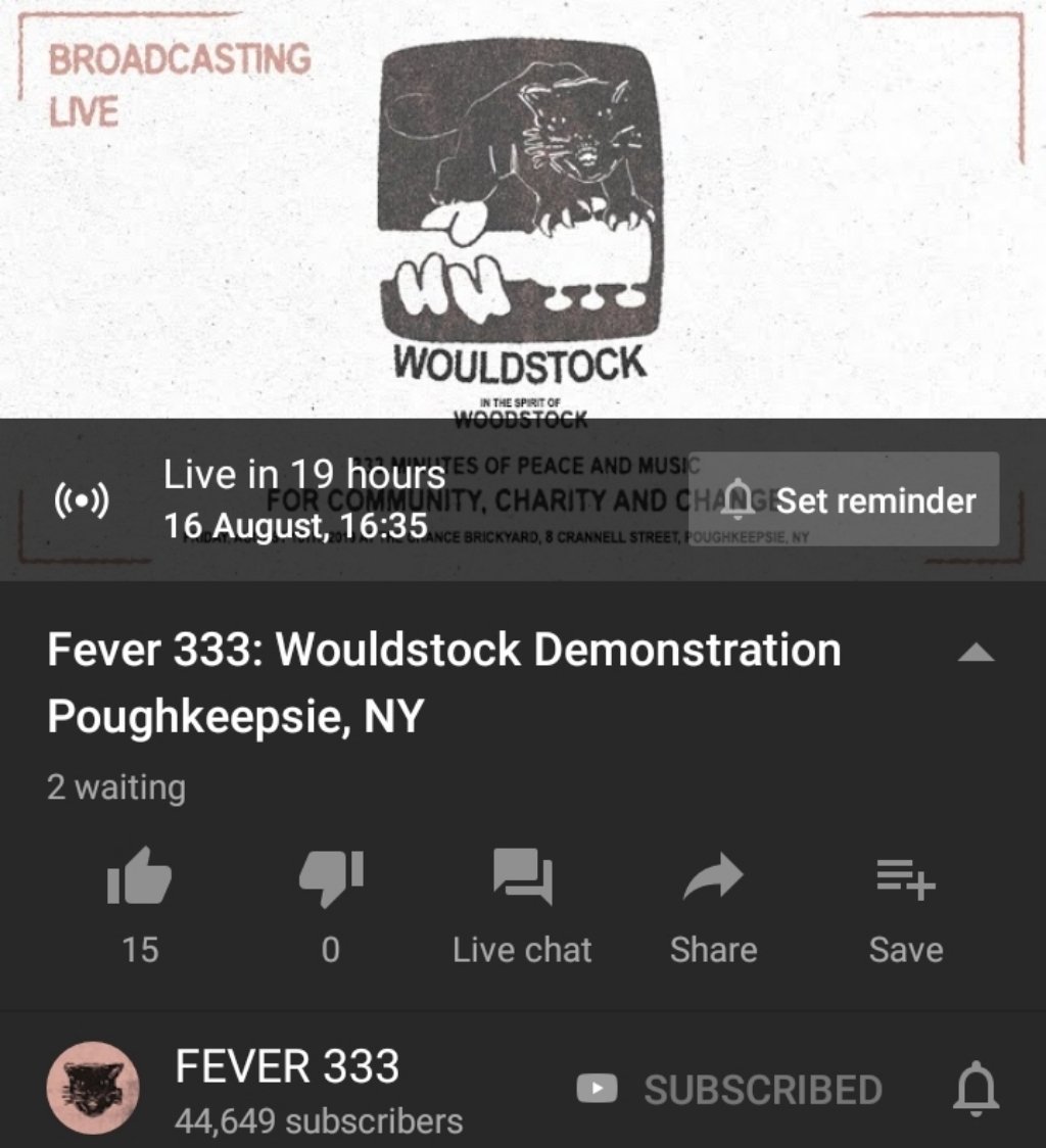 fever333brasil's tweet photo. ATENรรO, ALIADOS! โ๐ปโ๐ฝโ๐ฟ
O @fever333 transmitirรก o #WOULDSTOCK ao vivo pelo YouTube amanhรฃ!
Link da stream: https://t.co/2ktNQ7F3yW
Let them know! #THERESAFEVERCOMING
๐๐ป๐๐ฝ๐๐ฟ https://t.co/F8qYXmQl7m