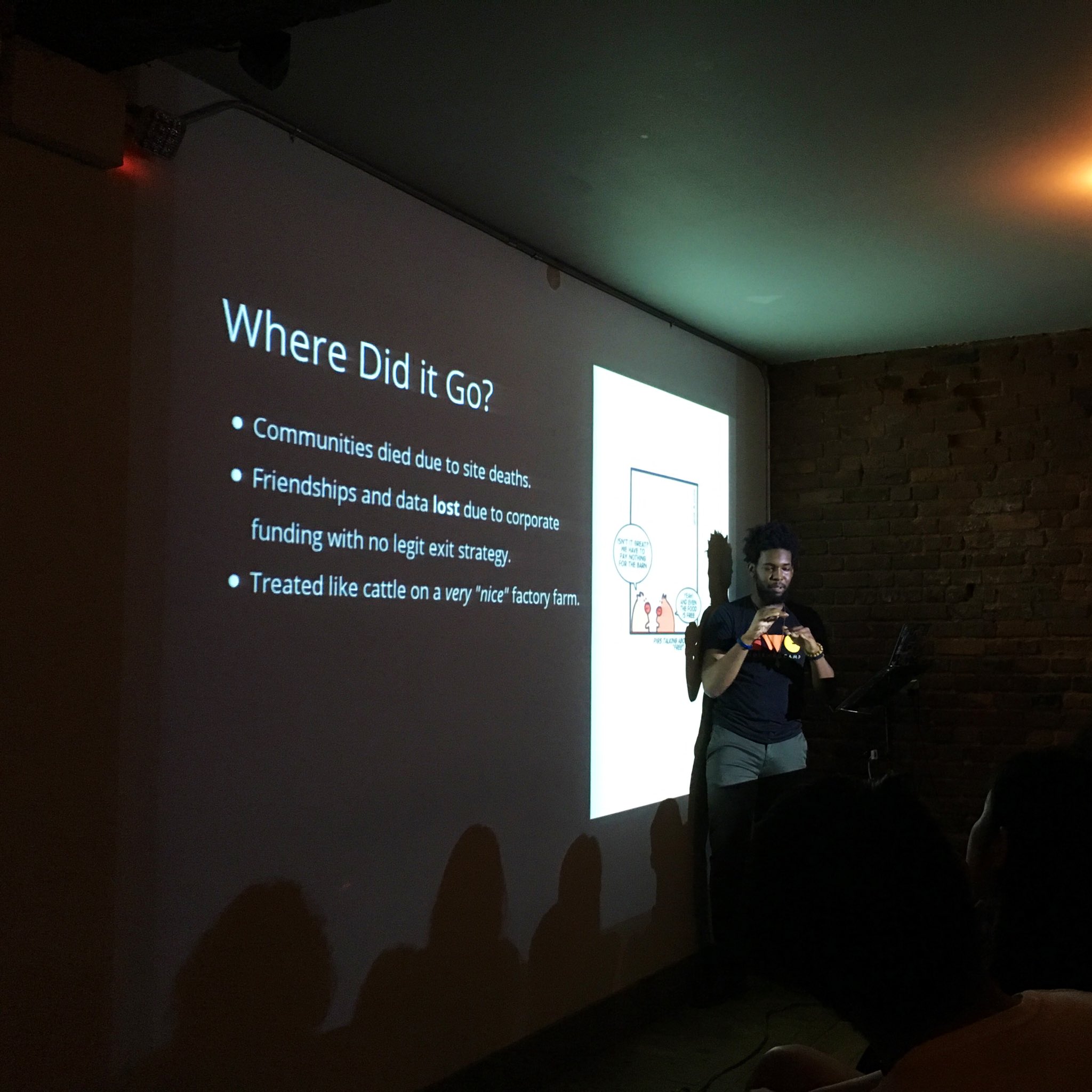 photo of jackyalcine presenting at Brooklyn JS