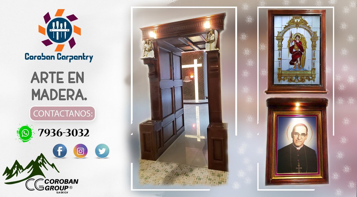 CorobanGroup's tweet photo. Un trabajo más de Coroban Carpentry, Iglesia Católica El Señor de Los Milagros San Simón Morazan #art #madera #puerta #beautiful #design https://t.co/ekoszFqqiJ