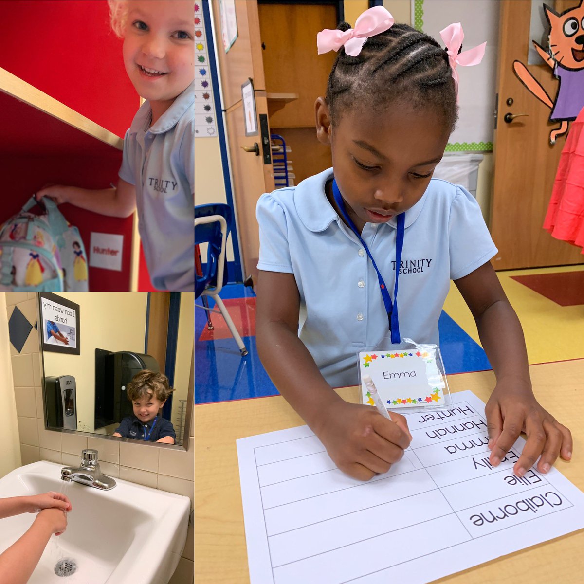 Learning our new morning routine. #trinitylearns