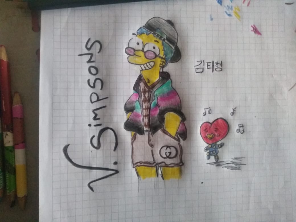 OrnelaCarrizo22's tweet photo. Me quedo lindoooooo @BTS_twt #taesimpson https://t.co/KhC389EAzB