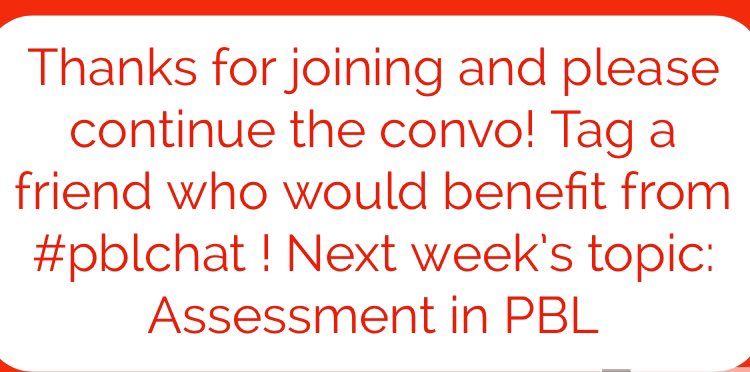 LeahRossHenry's tweet image. Thank you for joining! Please keep chatting and tag friends who would benefit from #pblchat being part of their #PLN #personallearningnetwork #edchat