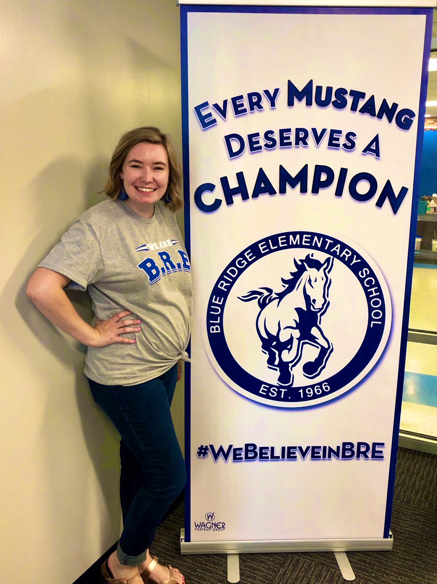 MrsANiemeyer's tweet photo. Year 3️⃣ Day 1️⃣- I am so excited to be a BRE mustang again, that gets to work in a school full of champion staff members, and have the best teammates!💙🐴📚✏️🖍#firstdayofschool #webelieveinBRE #EveryChildDeservesToLearn https://t.co/ZhzlBLNM1P