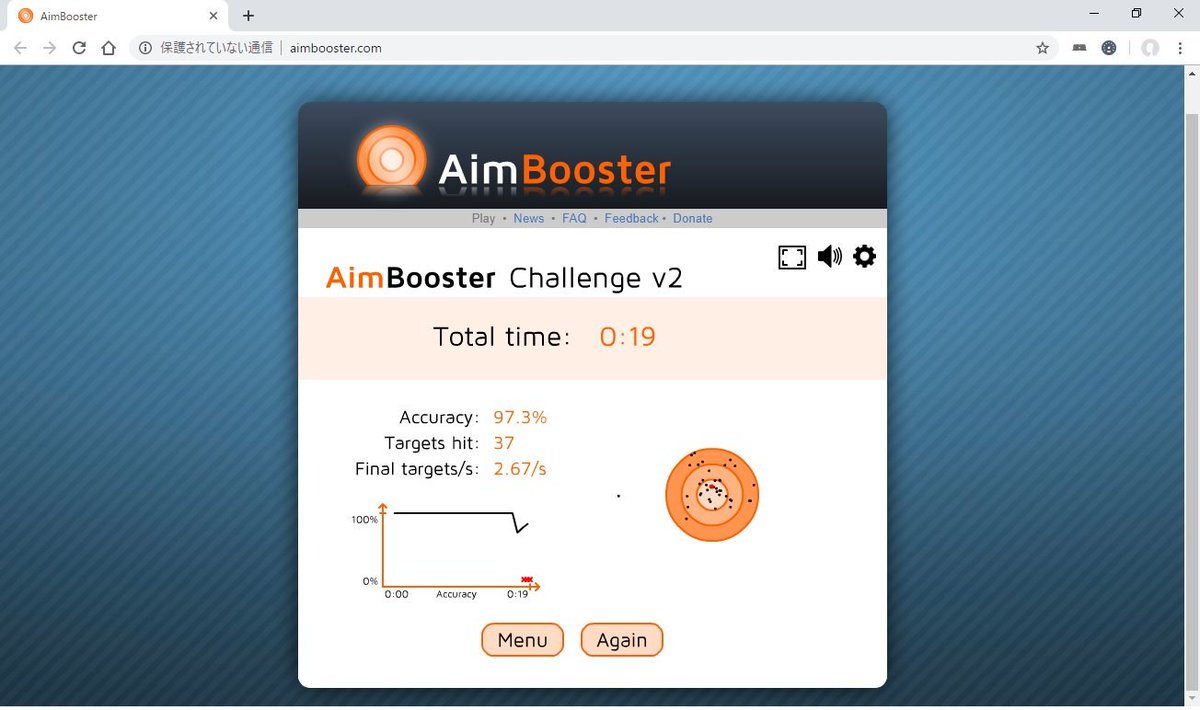 sokzsno's tweet photo. 私がAIM下手なの知ってた…。 #AimBooster https://t.co/W6y96P1QoG