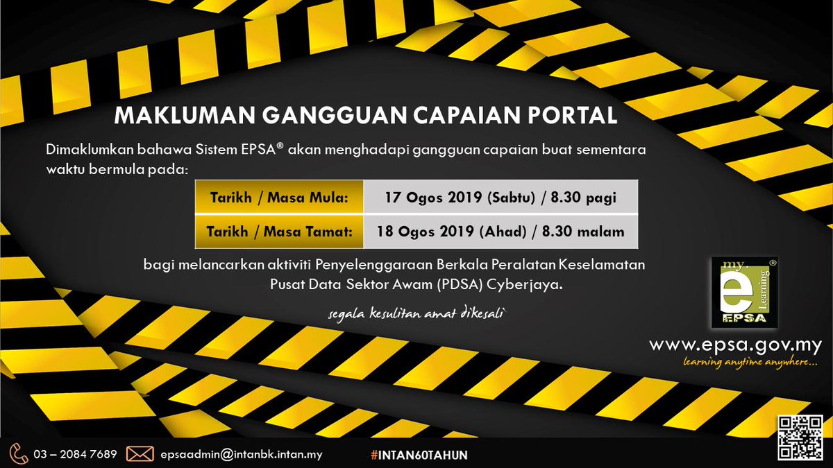 E Pembelajaran Sektor Awam Epsa Pa Twitter Makluman Gangguan Capaian Portal Epsa