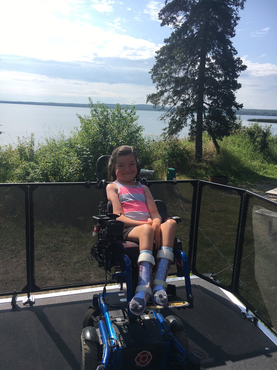 ChrisScheetz's tweet photo. At our #RunForPyper, our friends at GO RV surprised Pyper and her Mom with the use of a trailer with a toy hauler that would work perfect for her wheel chair. They went to Pigeon Lake this week, had some sunny days, and memories they couldn’t have ever had. @CISNCountry https://t.co/C9O7tsrHg4