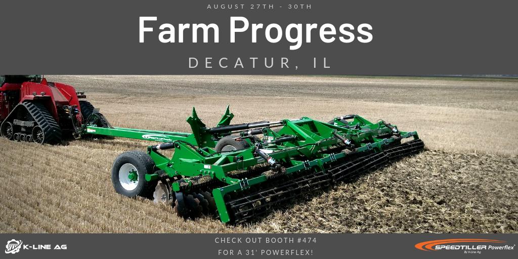 KLineAgUSA's tweet image. August 27-30: @KLineAgUSA will have a 31' Speedtiller Powerflex at the @FPShow and will be running a demo. 
Interested in seeing a Speedtiller in action? Don't miss your chance! Visit us at Booth # 474. 

#klineag #FPS19 #FarmShows #Speedtiller