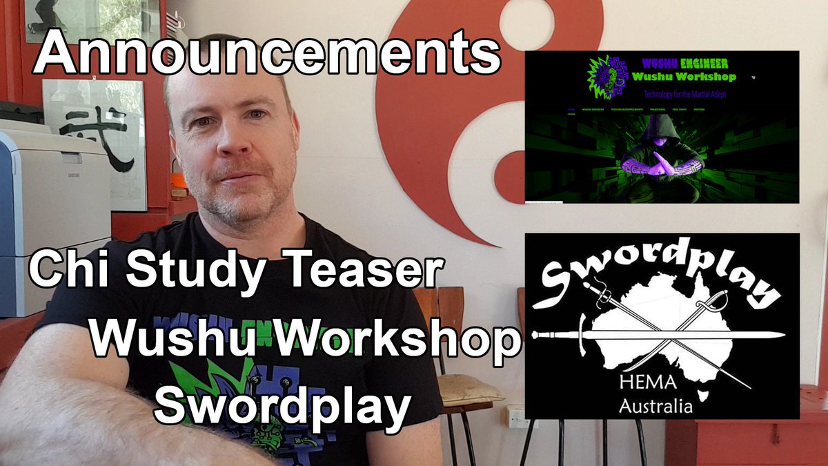 CMAHCA's tweet photo. The latest news from the Wushu Engineer YouTube Channel. Teaser from our chi study preliminary results, our brand new merch and equipment store and see us at Swordplay Briabane! 
https://t.co/QiJIoRgAtt

#announcements #swordplay #chistudy #science #martialarts #martialartsstore https://t.co/qPAZHwRpFw