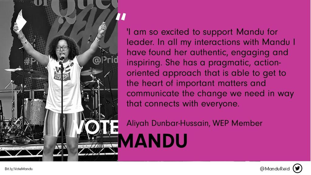 Proud to support <a href="/ManduReid/">Mandu Reid</a> for WEP Leader! #voteMandu