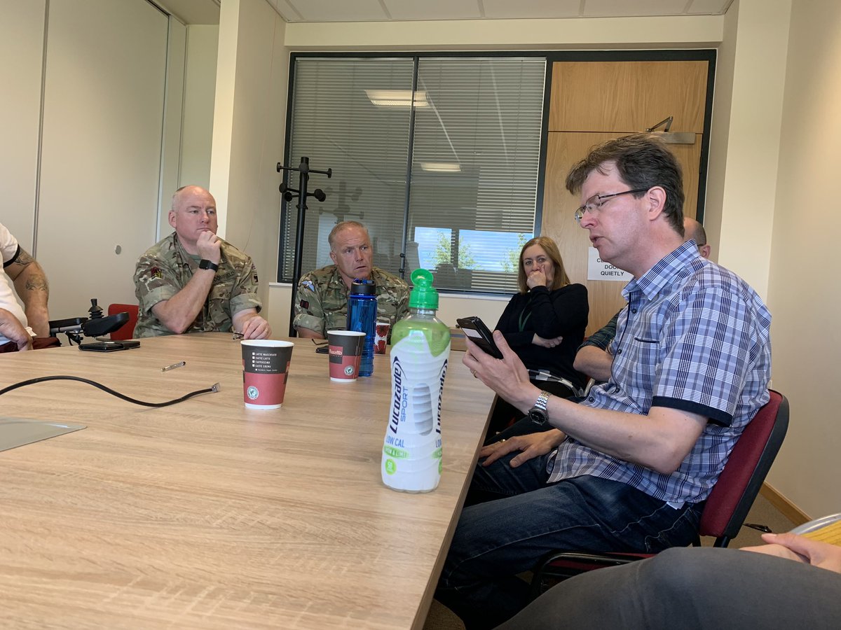 gavinneate's tweet photo. A super visit to @HelpforHeroes HQ with my friend, Giles, yesterday. I learn so much from Giles about patience, positive mental attitude and being the best you can be even with the greatest personal challenges. Thank you Giles. @HeadwayUK #HiddenDisabilities #MentalHealth https://t.co/Yd15jsbPep