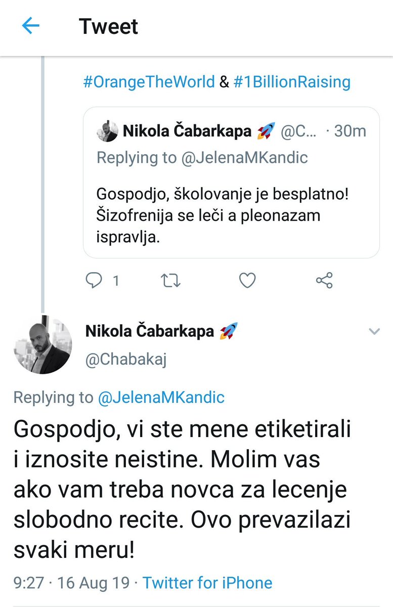 JelenaMKandic's tweet photo. "Vas" se piše velikim slovom kada se persira i obraća sa poštovanjem bez obzira na pol.
U Srbiji postoje zakoni i VJT za VTK koje je zaduženo i za #StopCyberBullying.
Ovo su 4 ozbiljne uvrede i vređanje na moj lični račun i mizogeno ponašanje prema ženama.☝ #endWAV
Sramota! https://t.co/szZRxlihAt