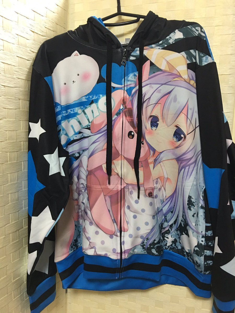 りかたん Pa Twitter C95で出したチノちゃんフルグラフィックパーカーの受注予約をboothで始めましたのでよろしくお願いします 生地はミルクフリース 裏起毛です サイズもs 4lまであります 受注締切 9 1 23 59まで 秋コミ1にも持ち込みますがlとxlのみの