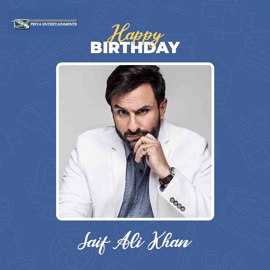 Wishing the versatile actor of Indian Cinema, Saif Ali Khan, A Very Happy Birthday. 