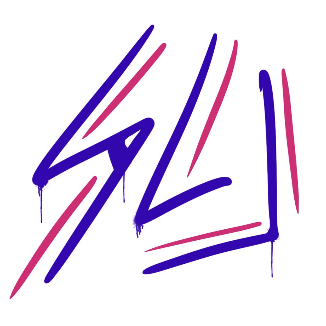 Just been doodling more. Am I the only one that sees a face with hair swooped over it in these initials? #doodle #art #color #handlettering #ipadpro #procreate #simple