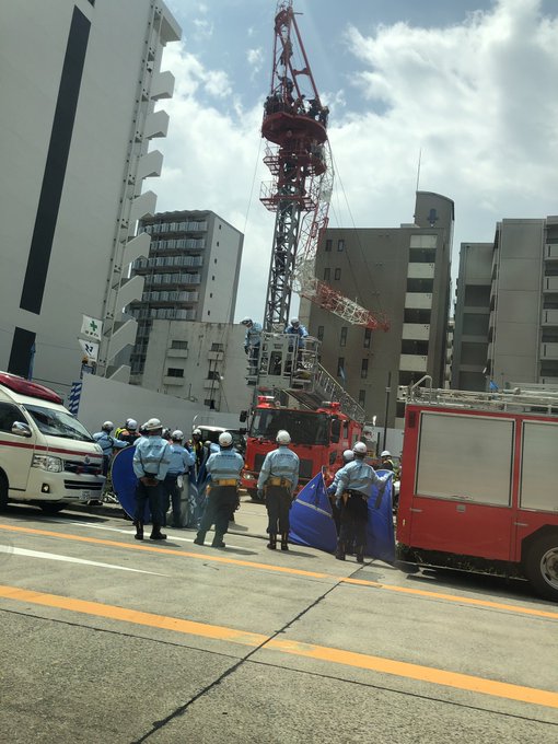 事故 名古屋市中区新栄 折れたクレーンに従業員挟まれる 出血多量で意識不明 現地の様子 まとめダネ 事故 名古屋市中区新栄 折れたクレーンに従業員挟まれる 出血多量で意識不明 現地の様子 まとめダネ