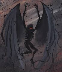 SumPunkWhoCares's tweet photo. #MonsterProfile:#MythicalBeastsCycle:#Mothman:
This is my favorite monster from #UrbanLegendLore. The 1st claimed sightings occurred in #PointPleasant,#WV in 1966. The legend says he appears in advance of disasters & was blamed for a collapsed bridge.Reports continued for a year. https://t.co/4Q2wrTl3WE