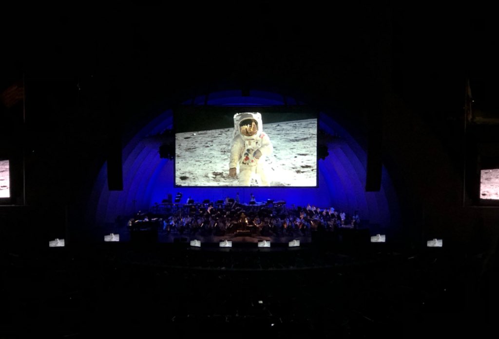 tamarakrinsky's tweet photo. Music, movies and moon landings!
50th anniversary of the Apollo moon landing at the @hollywoodbowl - perfection!
#STEAM #science #NASA #JetPropulsionLab https://t.co/21rzhxtH9u
