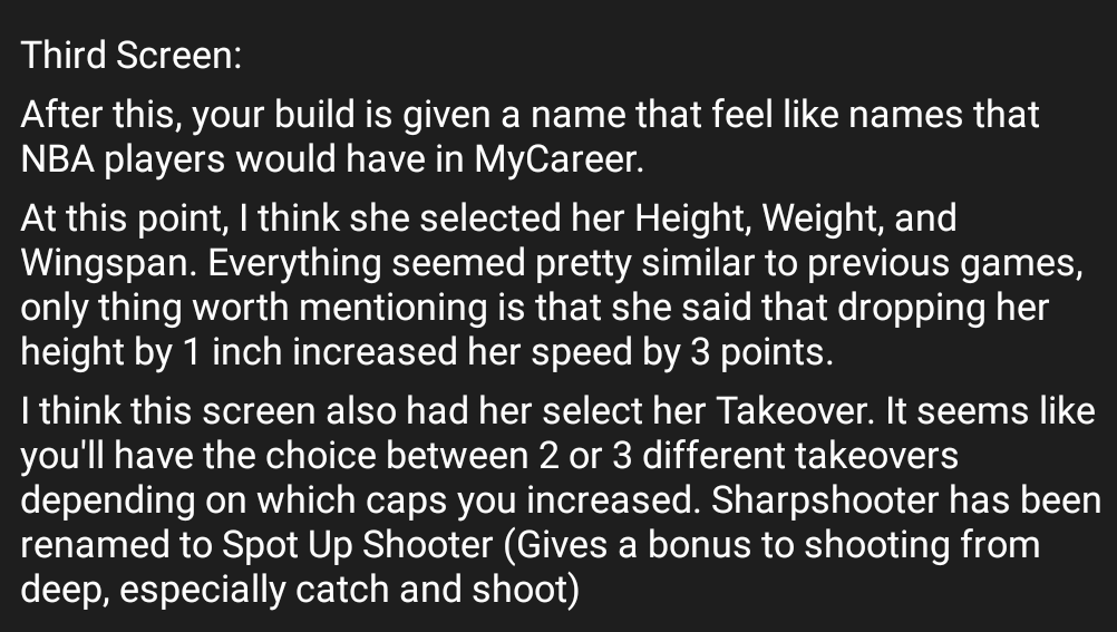 NBA2KLab's tweet photo. Breakdown of the MyPlayer builder system from @NBA2KonReddit user MrCrow28 who transcribed this from @PrettyLovesPink Livestream. 

Link to the thread

https://t.co/vcfuXWfeQT https://t.co/aAiDMNgCK8