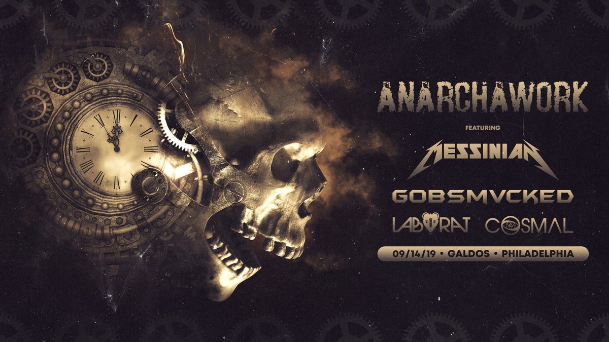 GlockworkRecs's tweet photo. ⚜️🔊⚜️JUST ANNOUNCED⚜️🔊⚜️

We are proud to announce that we have teamed up w/ Anarchadelphia to bring you the first annual @AnarchaWork ft. Messinian Fiorella, GOBSMVCKED, LabRat, COSMAL + more!

Tickets: https://t.co/XRKhHwwncU https://t.co/H3Qkubz2xJ