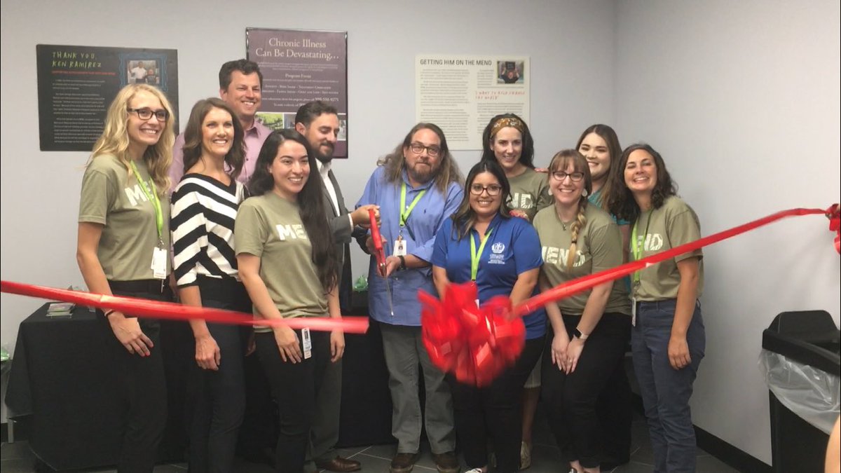 bdistelberg's tweet photo. Amazing day. #MEND officially cut the ribbon on our new clinic. So grateful for my family who helped get our place up and running. As well as all of those that made this day possible. @DavidPuder , @IEHP_healthcare @SBCounty , @LLU , @LLUSBH  @TheAAMFT @SanManuel https://t.co/hlvGQYmmFW