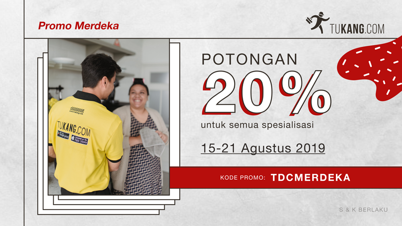 tukang_com's tweet photo. Nikmati diskon 20% untuk Semua spesialisasi. Voucher berlaku 15 Agustus sampai 21 Agustus.
Info lebih lengkap klik https://t.co/Egfj8OGA6C https://t.co/5T2IahbS3o