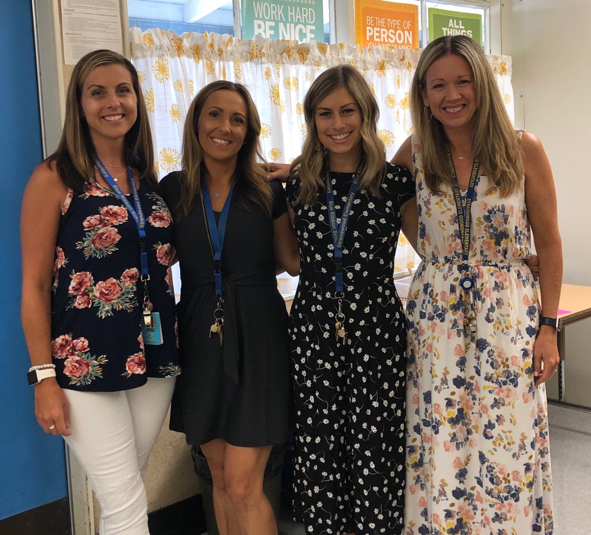 missbrownstein's tweet photo. First day of school for this Strandwood crew💛💙 https://t.co/GtjczsWQlM