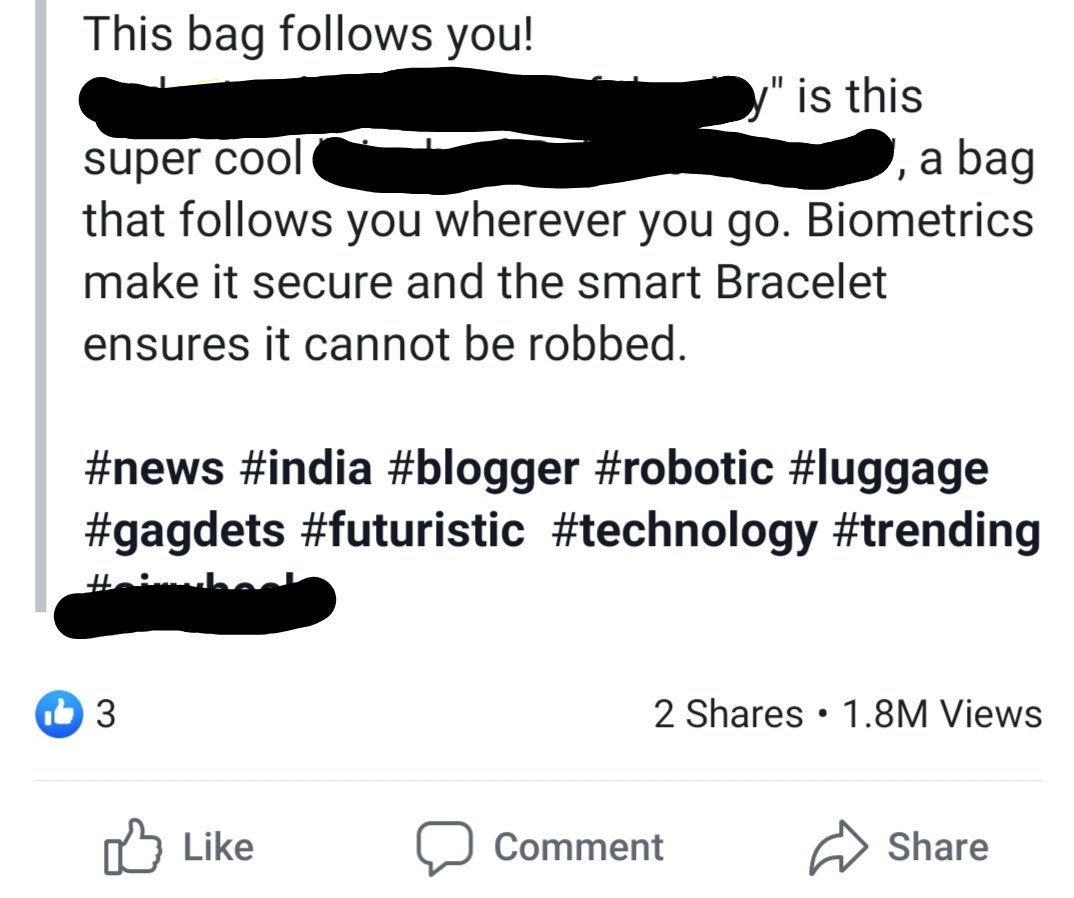 VikramGour's tweet photo. When you see a post with 1.8 million views and just 2 shares and 3 likes, it makes you wonder if digital marketing gurus have figured out the 'right' influencers to go after🧐. https://t.co/9PTPqfA9W4