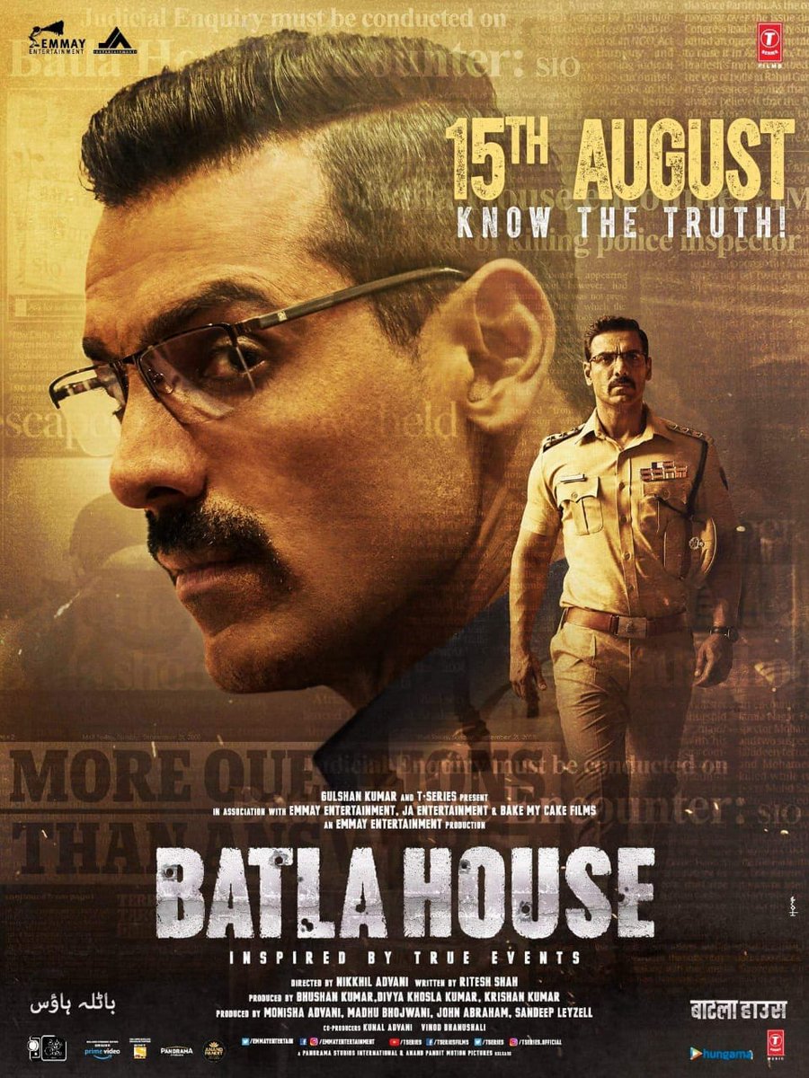 ImBhaumil's tweet photo. Truly entertaining !

You guys must watch it today . 
U will surely love it @TSeries
@TheJohnAbraham
#BatlaHouseBlockbuster https://t.co/mJlmtjEbCl