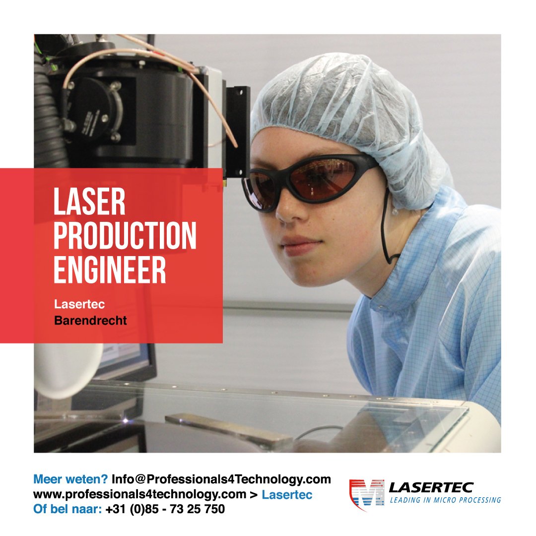 Professionals4's tweet photo. Op zoek naar een nieuwe baan? Wij hebben een interessante vacature: Laser Production Engineer. Kijk voor meer info op: https://t.co/qHelSmpANT
#LaserProductionEngineer #Lasertec #Barendrecht #Vacature https://t.co/v2OeOrXXi1