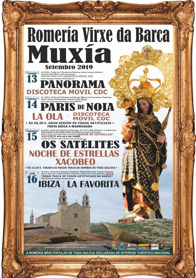 Se os ocurre mejor forma de gritar bien alto #FelizViernes  que anunciando las grandes fiestas que os esperan en #Muxía?
Romería Virxe de Barca: anótala en tu agenda y vive la romería más popular de toda Galicia, declarada de interés turístico nacional 😉

#Fiestas #costadamorte