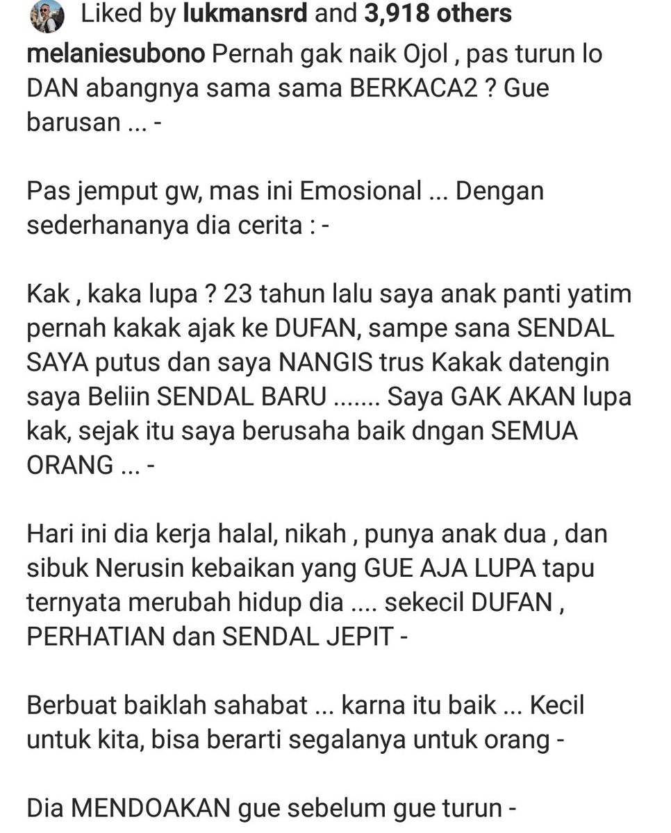 Jangan lupa berbuat baik. Love.