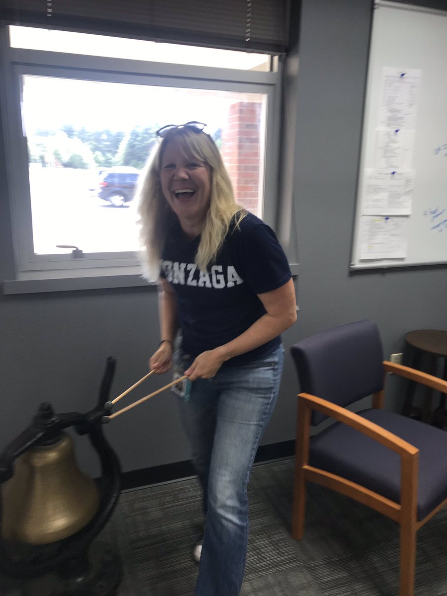 MajaliseTolan's tweet photo. I tried out one of our new instruments provided for Lincoln City 6th graders by our non-profit, Music Is Instrumental! I ended my percussion song hitting this bell! Music is so important! #musiciscore https://t.co/1Sbtj6OD9O