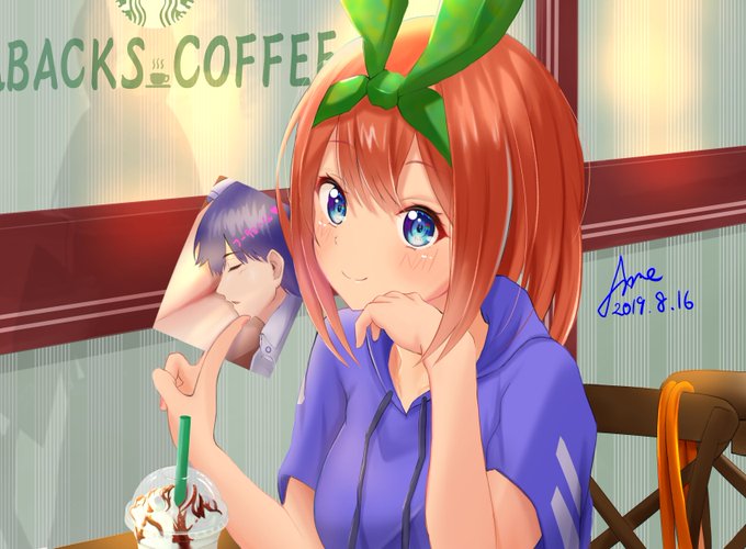 雨夜 鶴さんがTwitterに投稿した中野四葉(五等分の花嫁)のイラスト。