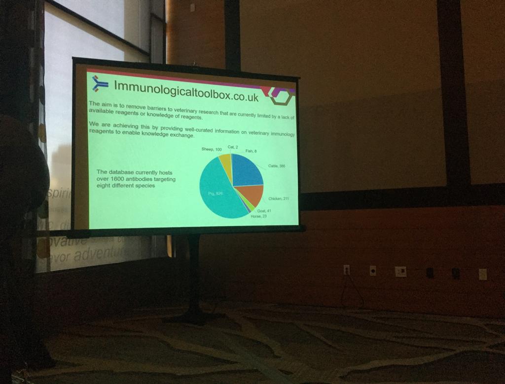 immunogenetix's tweet image. #IVIS2019 Day 3 is in the bag, another excellent talk session with one more talk today 💪🏻. @MarieDiPlacido2 says &quot;this one will rock even more&quot;... She may be biased, it is her project after all 😉
#veterinaryimmunology #immunologicaltoolbox #2down1togo