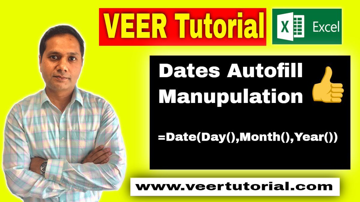 veer_tutorial's tweet photo. Check out my latest video "Autofill Date in Excel | Autofill in Excel | Excel Date Tutorial 1"

Watch Now: https://t.co/41WwC1is4J https://t.co/UuRnwqHvA7
