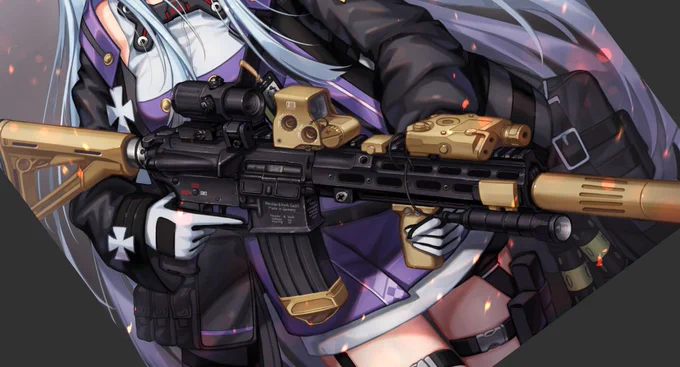완성!HK416 개조 기념으로 그렸습니다!#소녀전선 #GirlsFrontline #少女前线 #少女前線 #ドールズフロントライン #ドルフロ 