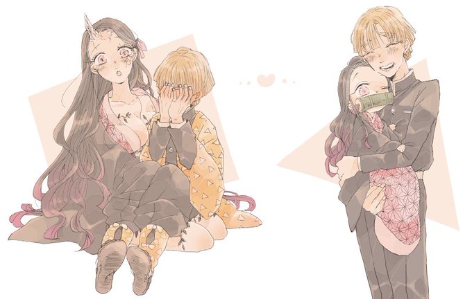 サクタさんがTwitterに投稿した竈門禰豆子(鬼滅の刃)のイラスト。