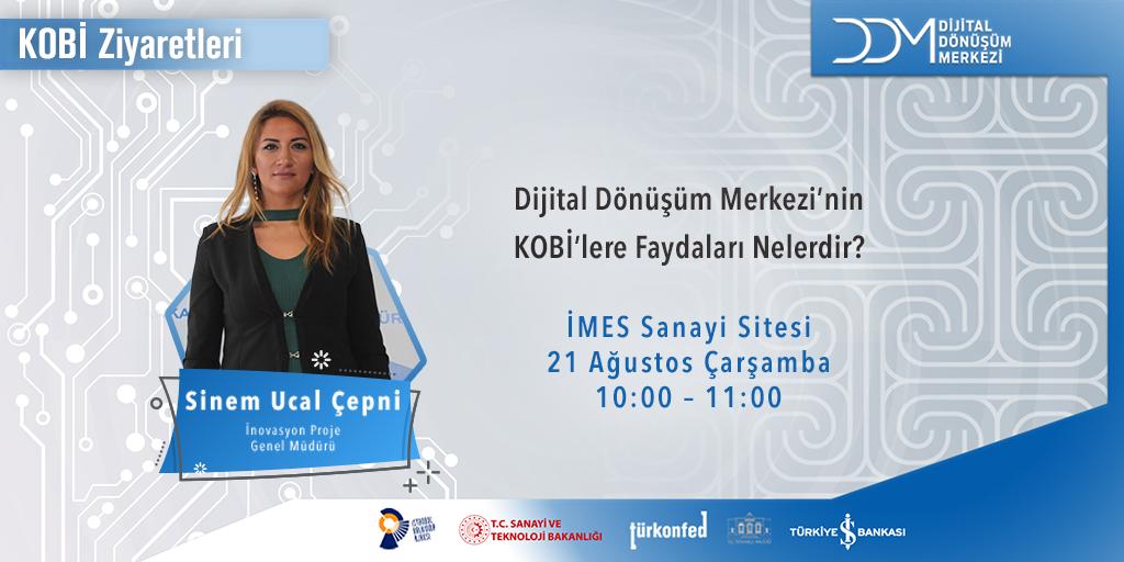 DijitalDonusumMerkezi (@donusummerkezi) on Twitter photo 📢Dijital Dönüşüm Merkezi sahada!
Danışma kurulu üyemiz <a href="/sinemucal/">sinem ucal çepni</a>
🗓21 Ağustos 2019 tarihinde,
🕐10:00-11:00 arasında,
📍İMES Sanayi Sitesi Konferans Salonu'nda, İstanbullu KOBİ'lerle bir araya gelerek DDM'nin KOBİ'lere sağladığı faydaları paylaşacak. 📢Dijital Dönüşüm Merkezi sahada!
Danışma kurulu üyemiz <a href="/sinemucal/">sinem ucal çepni</a>
🗓21 Ağustos 2019 tarihinde,
🕐10:00-11:00 arasında,
📍İMES Sanayi Sitesi Konferans Salonu'nda, İstanbullu KOBİ'lerle bir araya gelerek DDM'nin KOBİ'lere sağladığı faydaları paylaşacak.