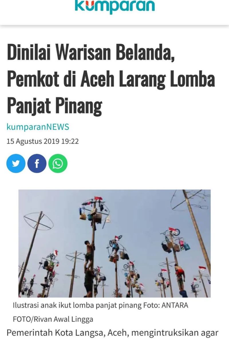 faizaufi's tweet photo. dan akan diganti dengan panjat tiang agama https://t.co/OvEaql8lzL