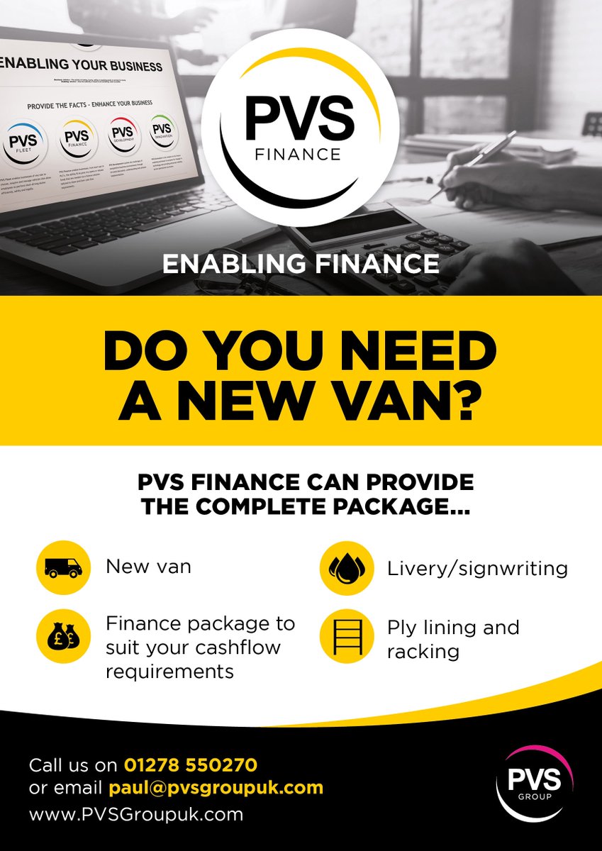 PVSLtd_'s tweet image. Did you know that we don&apos;t just arrange #finance for new vans? We can provide the complete package...

* Supply the van
* Arrange a conversion
* Signwrite
* Funding

Are you looking to add to your #fleet? Let us do all the hard work.

#pvsfinance #notyourtraditionalfinancebroker