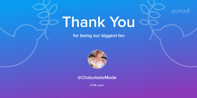 Our biggest fans this week: ChaturbateMode. Thank you! via https://t.co/2skkuDLK2y https://t.co/iUbp