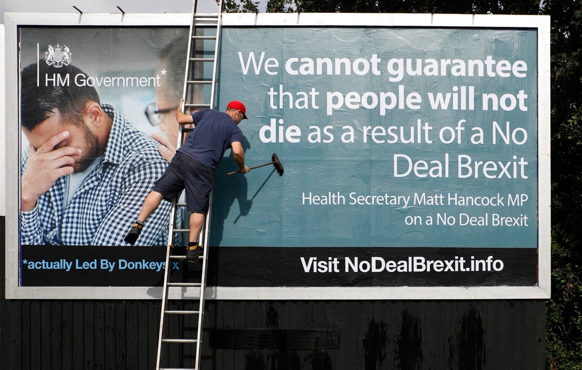 Hey <a href="/MattHancock/">Matt Hancock</a>, remember when you used to tell the public the truth about Brexit? Before you put your cabinet career before the country. (More at NoDealBrexit.info. Location: Poole)