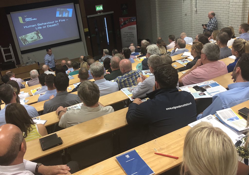 john_rjt's tweet photo. Fascinating meeting yesterday at @NISafetyGroup.  Dr Nigel McConnell, Chartered Psychologist and Lecturer at @UlsterUni explored human behaviour, it’s predictability and how individuals and groups and individuals behave in a fire.  Very engaging Nigel, thank you!! https://t.co/cjcNQZGSPG