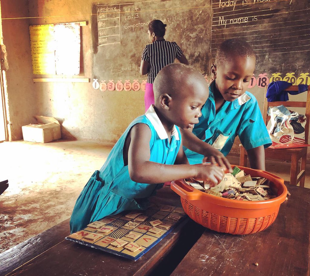 RedearthEdu's tweet image. Nursery children working in pairs practising letters, sounds and the addition of numbers

#earlychildhooddevelopment #learningnumbers #learningthealphabet #education #uganda 🇺🇬