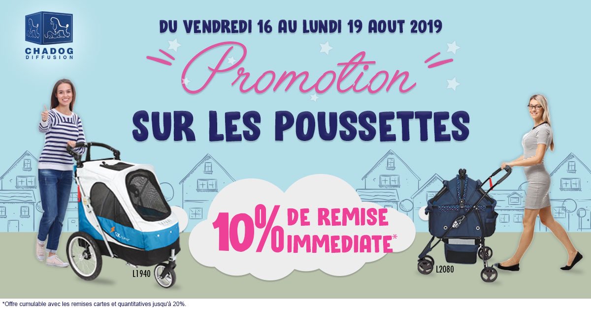 ChadogDiffusion's tweet photo. Promotion jusqu'à 20% de remise immédiate sur les #poussettes pour #chien ! 

Gooo -> https://t.co/G1VjSwAQwB https://t.co/U02l23T2no