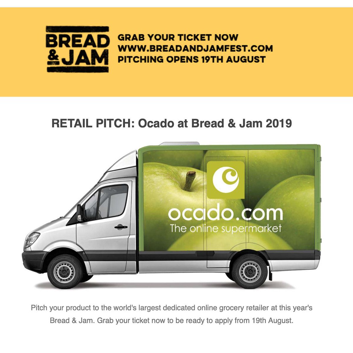 FoodtechMel's tweet image. Get ready for this year's @breadjamfest *and* be in with a chance of pitching to retail giants such as Selfridges, Ocado, Morrisons, Sainsbury's, Cotswold Fayre, Holland &amp;amp; Barrett and more. Tickets at: buff.ly/2Z0tnIZ #breadandjam #foodfounders #foodbusiness #foodstartups