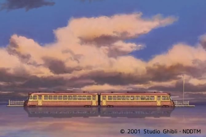 ジブリのせかい 非公式ファンサイト ここは沼原駅 なぜか皆ここで降りていきます ホームにいる女の子が 節子だサツキだと言われていますけど きっと関係なくって 当初考えていた電車内で描く予定だったドラマの名残りではないかと思っています