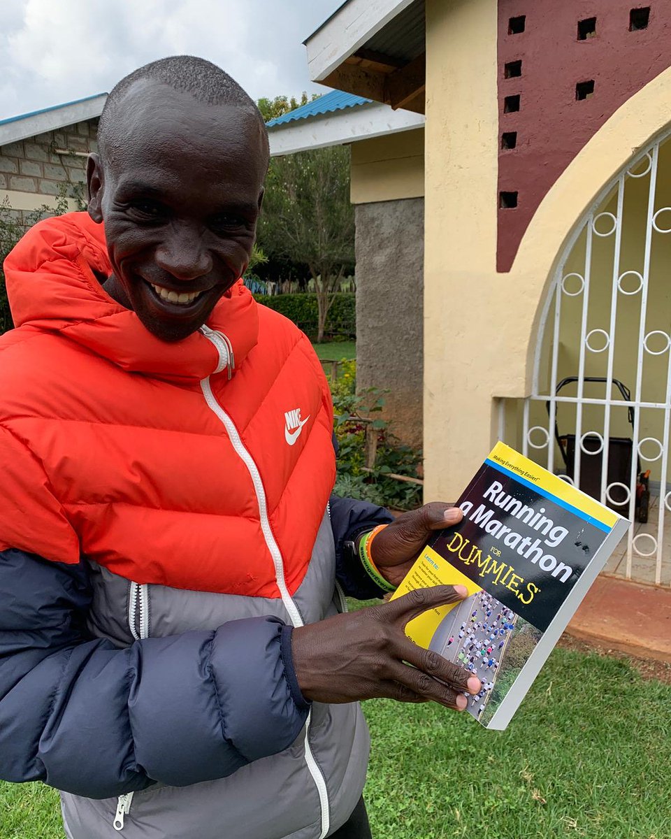 EliudKipchoge's tweet photo. Coach gave me some homework materials to study over the weekend 🤔 https://t.co/Ezv2JcNAgU