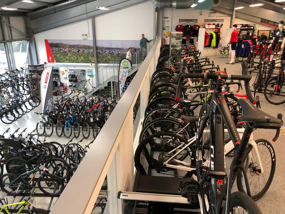 jodownsglass's tweet photo. #JDJOGLE the tandem getting a bit of TLC from the team @CliveMitchells in Summercourt, thanks for the support. Remember you can join Jo & Sam on the final day tomorrow at 9am from this shop as they make their way to Lands End. #jogle #cycling #jodowns #invictustrust #elixirhealth https://t.co/W7nClno77u